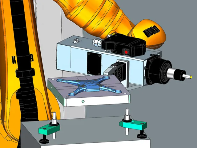 Otomatiskan sel kerja produksi lengkap menggunakan robot